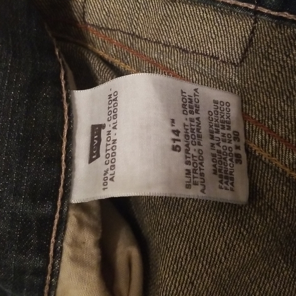 Levi's 514 Slim Straight 36x30 Men's Jeans - Picture 6 of 6